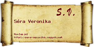 Séra Veronika névjegykártya